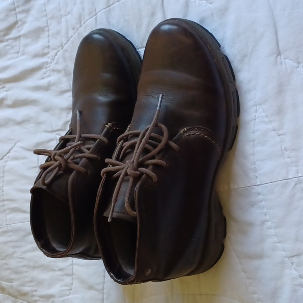 Eddie Bauer Men's Brown Leather Chukka Boots Size 10 Style # 4036-237